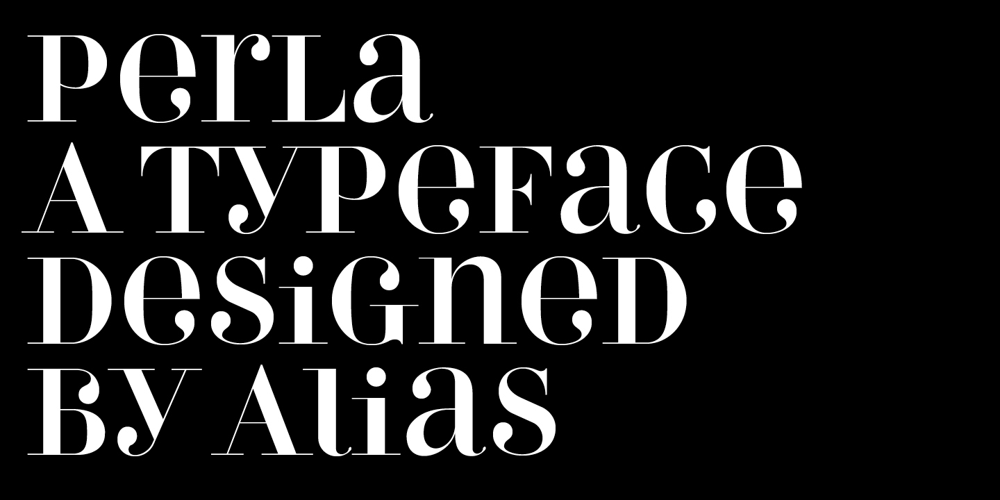 Example font Perla #1